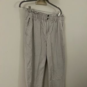 UNIVERSAL THREAD - size 12 - high waist paperbag pants - stone/gray color